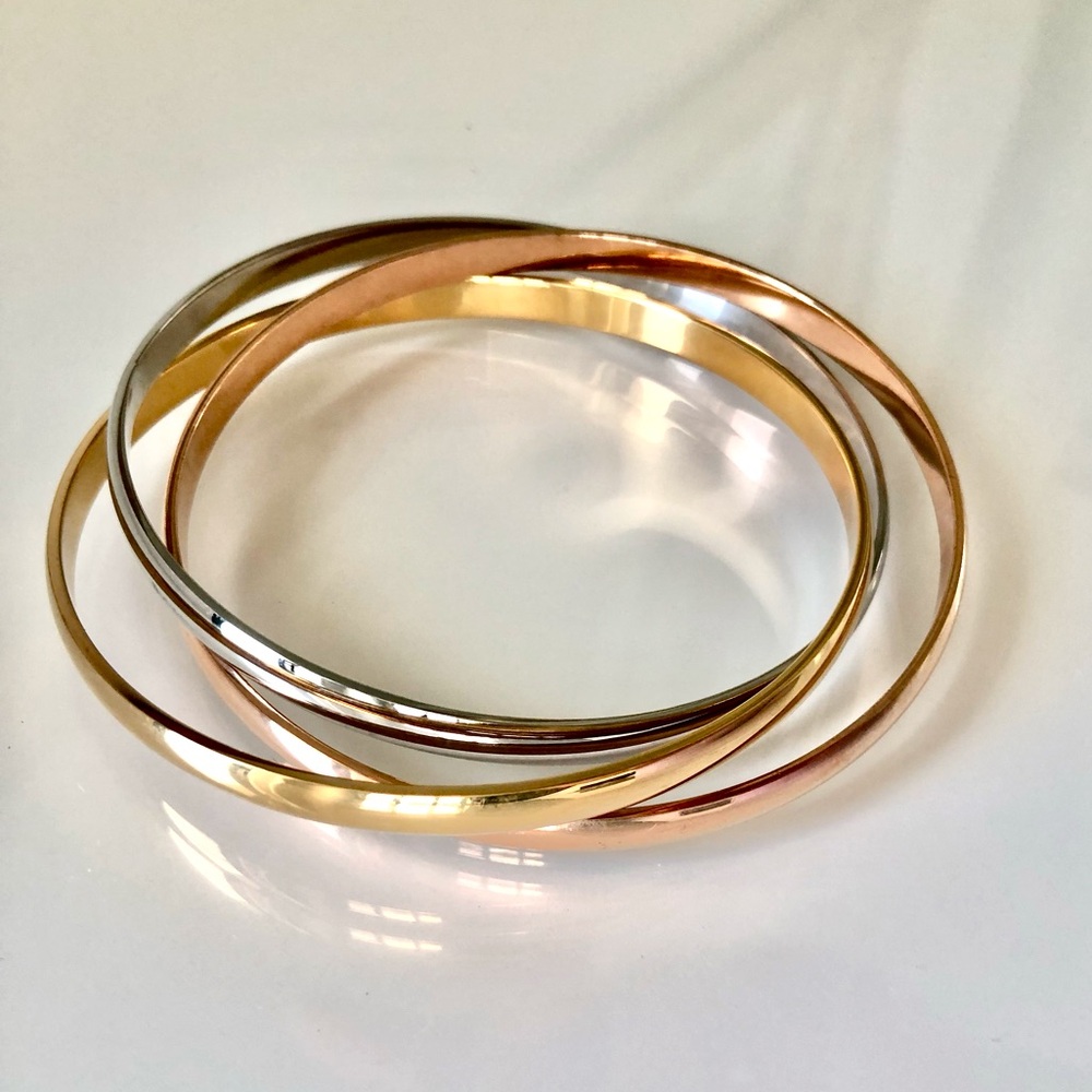 Tri Color Trinity Rolling Bracelet - Picture 4 of 8